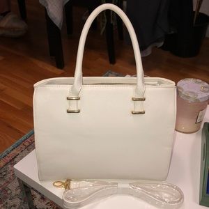 White purse! Includes strap to make longer